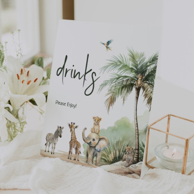 Expositor En L Bebidas de Baby Shower de animales de Safari de la (Subido por el creador)