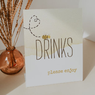 Expositor En L Bebidas de Baby Shower de bumble dulce