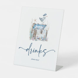 Expositor En L Bebidas de Baby Shower Nautical Ahoy