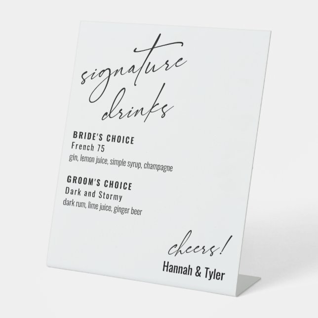 Expositor En L Bebidas de firma contemporáneas para escritura a m (Anverso)