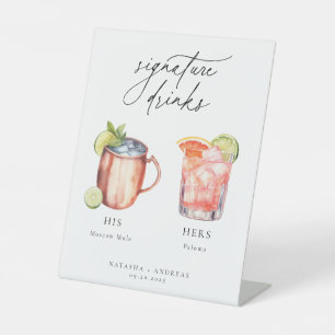 Expositor En L Bebidas de firma de cócteles contemporáneos