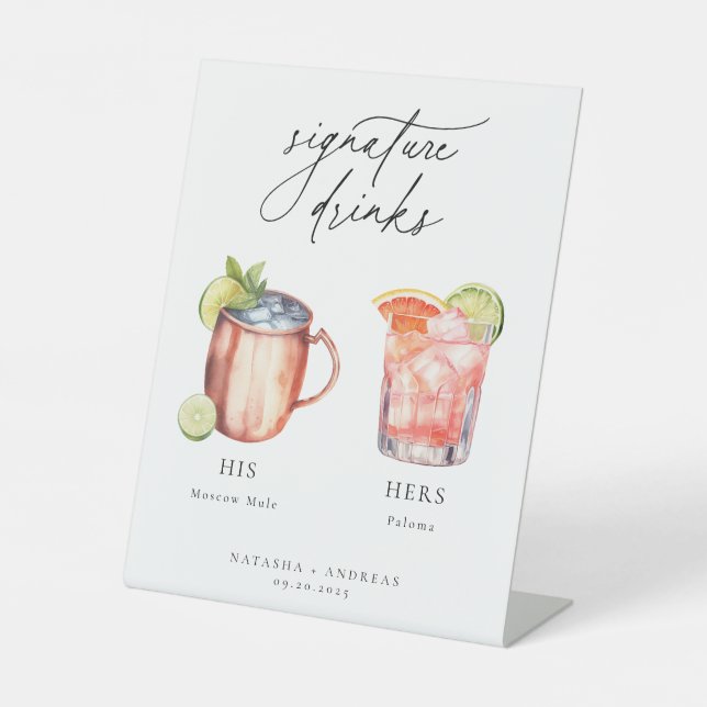 Expositor En L Bebidas de firma de cócteles contemporáneos (Anverso)