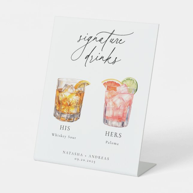 Expositor En L Bebidas de firma de cócteles contemporáneos (Anverso)