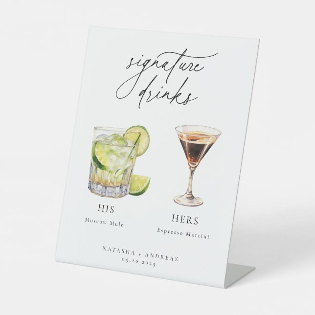 Expositor En L Bebidas de firma de cócteles contemporáneos (Anverso)