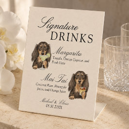 Expositor En L Bebidas Destacadas Dachshund Tropical Bar de Bodas