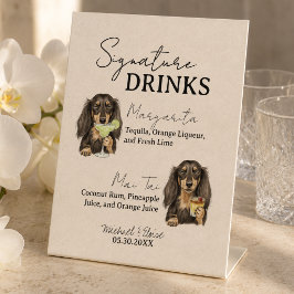 Expositor En L Bebidas Destacadas Dachshund Tropical Bar de Bodas