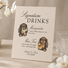 Expositor En L Bebidas Destacadas Dachshund Tropical Bar de Bodas