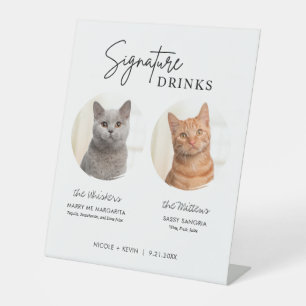 Expositor En L Bebidas Destacadas para Bodas de Gatos Bar de Cóct