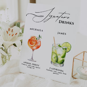 Expositor En L Bebidas emblemáticas de boda 50+ Cócteles de acuar