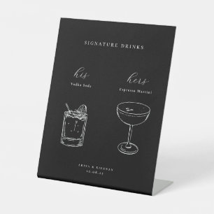 Expositor En L Bebidas emblemáticas de boda minimalista