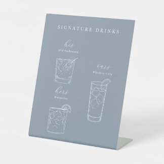 Expositor En L Bebidas emblemáticas de boda minimalista