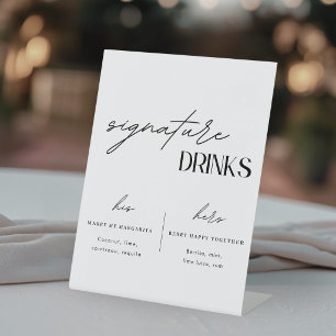 Expositor En L Bebidas emblemáticas para bodas minimalistas