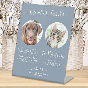 Expositor En L Bebidas emblemáticas para la boda de perros Foto A