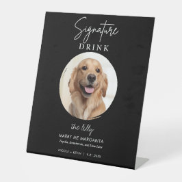 Expositor En L Bebidas emblemáticas para la boda del perro mascot