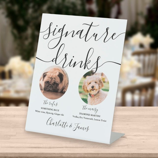 Expositor En L Bebidas Personalizadas para Perros de Boda en Blan (Subido por el creador)