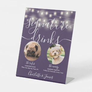 Expositor En L Bebidas Signature Perro Mascota Luces de Cadena Pu