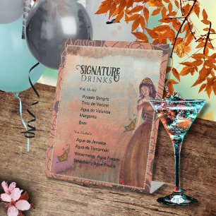 Expositor En L Bebidas Signature Quinceañera Cobre Metálico de Lu