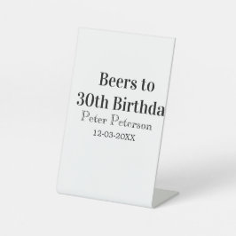 Expositor En L Beers to 30th birthday name date man stylishSimple