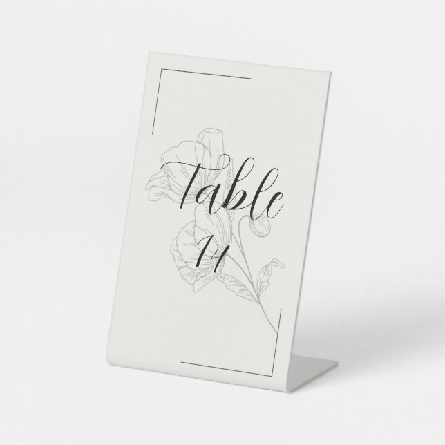 Expositor En L Beige Elegance Table Signs (Anverso)