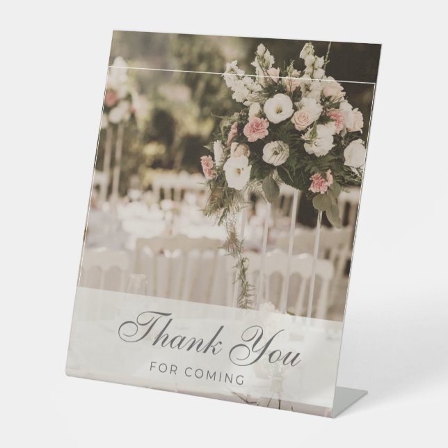 Expositor En L Beige Pastel Elegant Gracias (Anverso)