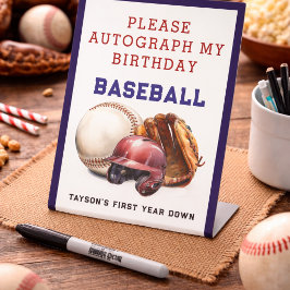 Expositor En L Béisbol Primer Año Abajo 1er Cumpleaños