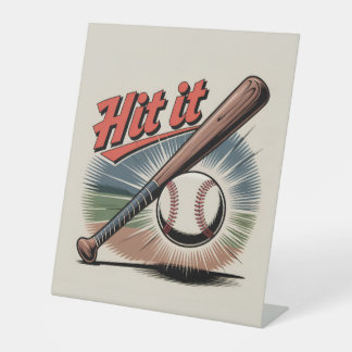 Expositor En L Béisbol vintage "Hit It" Deportes retro