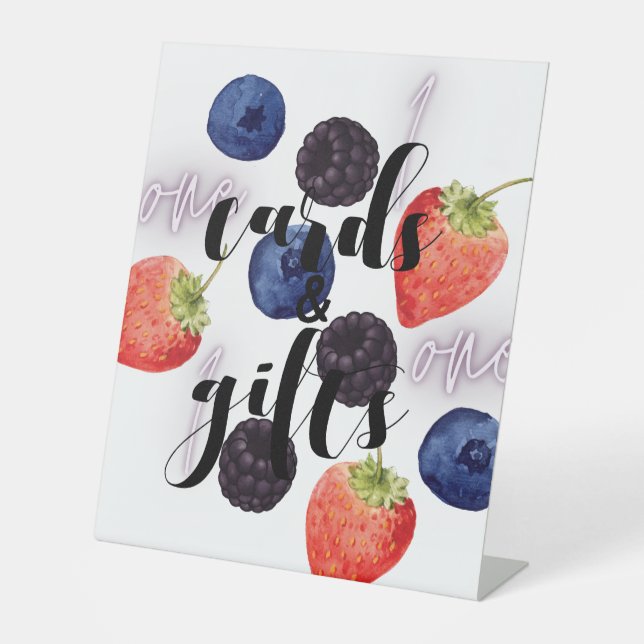 Expositor En L Berry First | 1 cumpleaños | Berry mixta | Regalos (Anverso)