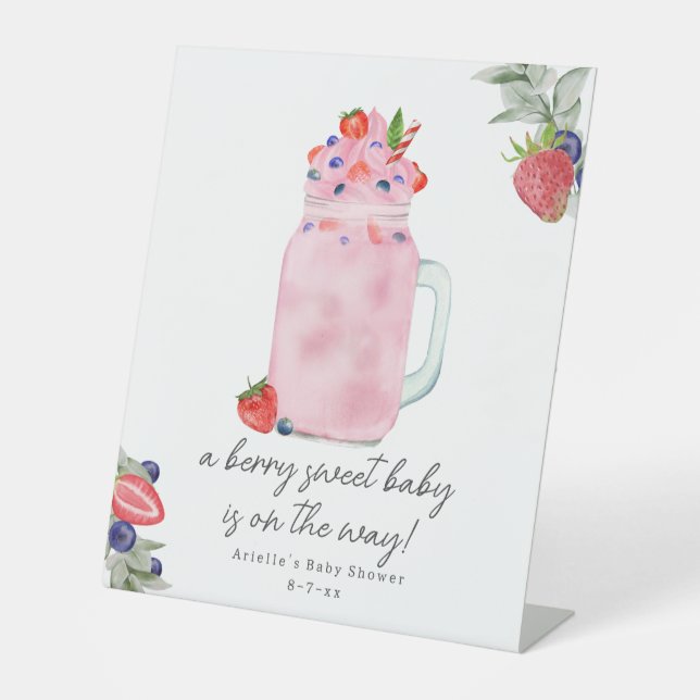 Expositor En L Berry Special Smoothie Baby Shower (Anverso)