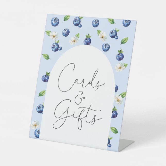 Expositor En L Berry Sweet Baby Shower Blueberry Cards And Gifts (Anverso)