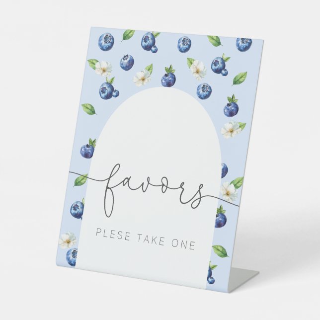 Expositor En L Berry Sweet Baby Shower Blueberry Favors (Anverso)