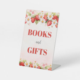 Expositor En L Berry Sweet Baby Shower Books and Gifts Sign