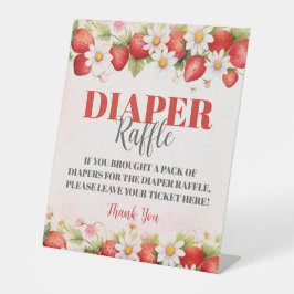 Expositor En L Berry Sweet Baby Shower Diaper Raffle Sign