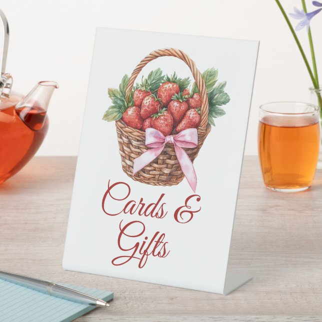 Expositor En L Berry Sweet Strawberry Cards & Gifts Sign (In Situ)