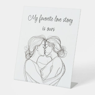 Expositor En L Beso Lesbiano Elegante Minimalista