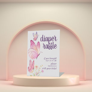 Expositor En L Besos de mariposa Deseos del Bebé Diaper Raffle