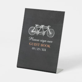 Expositor En L Bicicleta Tandem En El Boda Chalkboard