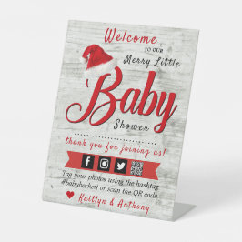 Expositor En L Bienvenida a Baby Shower de Merry Little Navidades