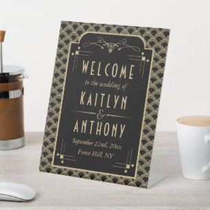 Expositor En L Bienvenida a Boda Art Deco Gatsby de los años 20
