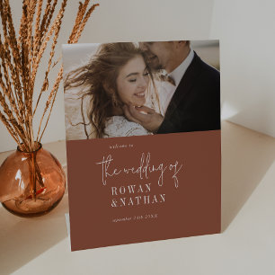 Expositor En L Bienvenida a Boda de fotografía de Moda moderna Te