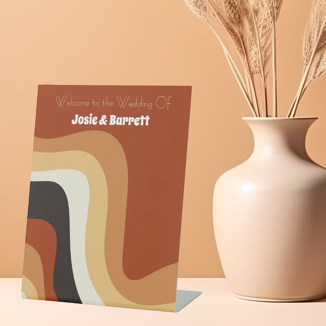 Expositor En L Bienvenida a Boda de Naranja Quemado Abstracto de  (Subido por el creador)