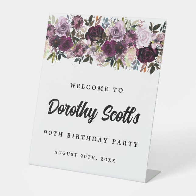 Expositor En L Bienvenida a fiesta de cumpleaños 90 del Purple Pi (Anverso)