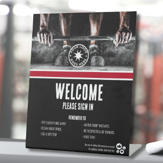Expositor En L Bienvenida a Gym