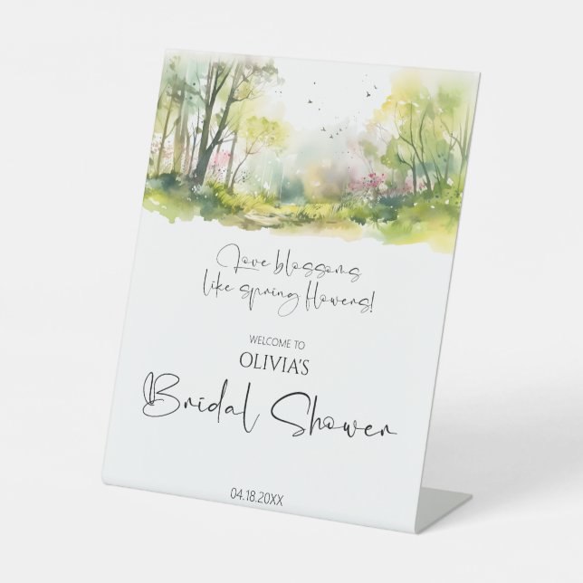 Expositor En L Bienvenida a la ducha de novia de la primavera rús (Anverso)