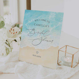 Expositor En L Bienvenida a la ducha de novia en verano