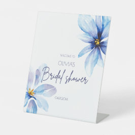 Expositor En L Bienvenida a la ducha de novia Minimalista de flor