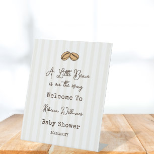 Expositor En L Bienvenida a la fiesta de Baby Shower Little Coffe