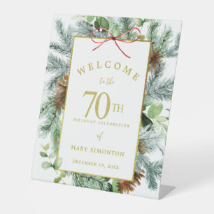 Expositor En L Bienvenida a la fiesta de cumpleaños 70 del invier