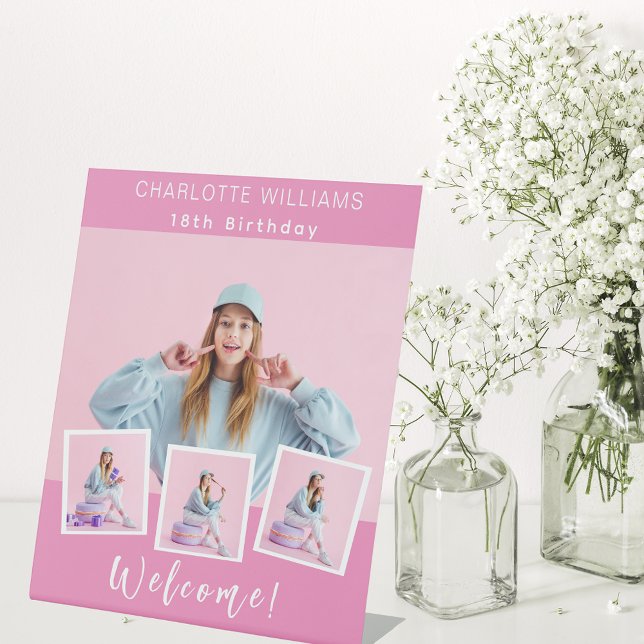 Expositor En L Bienvenida a la fiesta de cumpleaños del collage d (Subido por el creador)