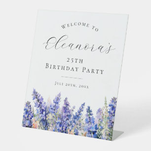 Expositor En L Bienvenida a la Flor de Nacimiento Azul Julio Día