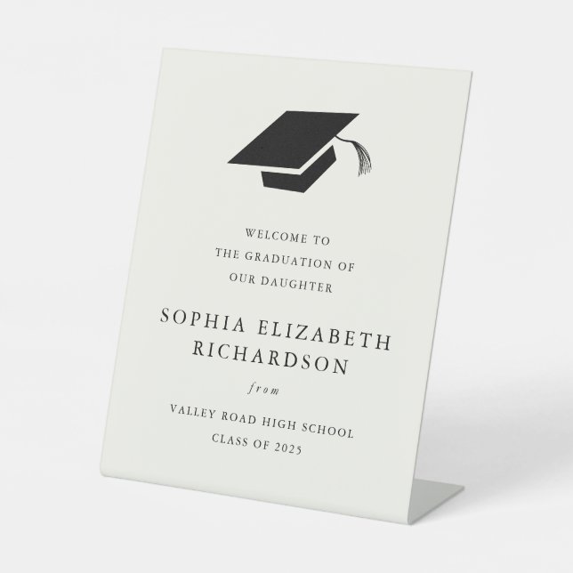 Expositor En L Bienvenida a la graduación clásica simple en blanc (Anverso)